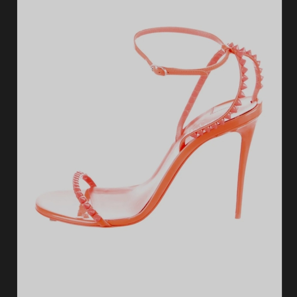 Christian Louboutin Spiked Coral Heels